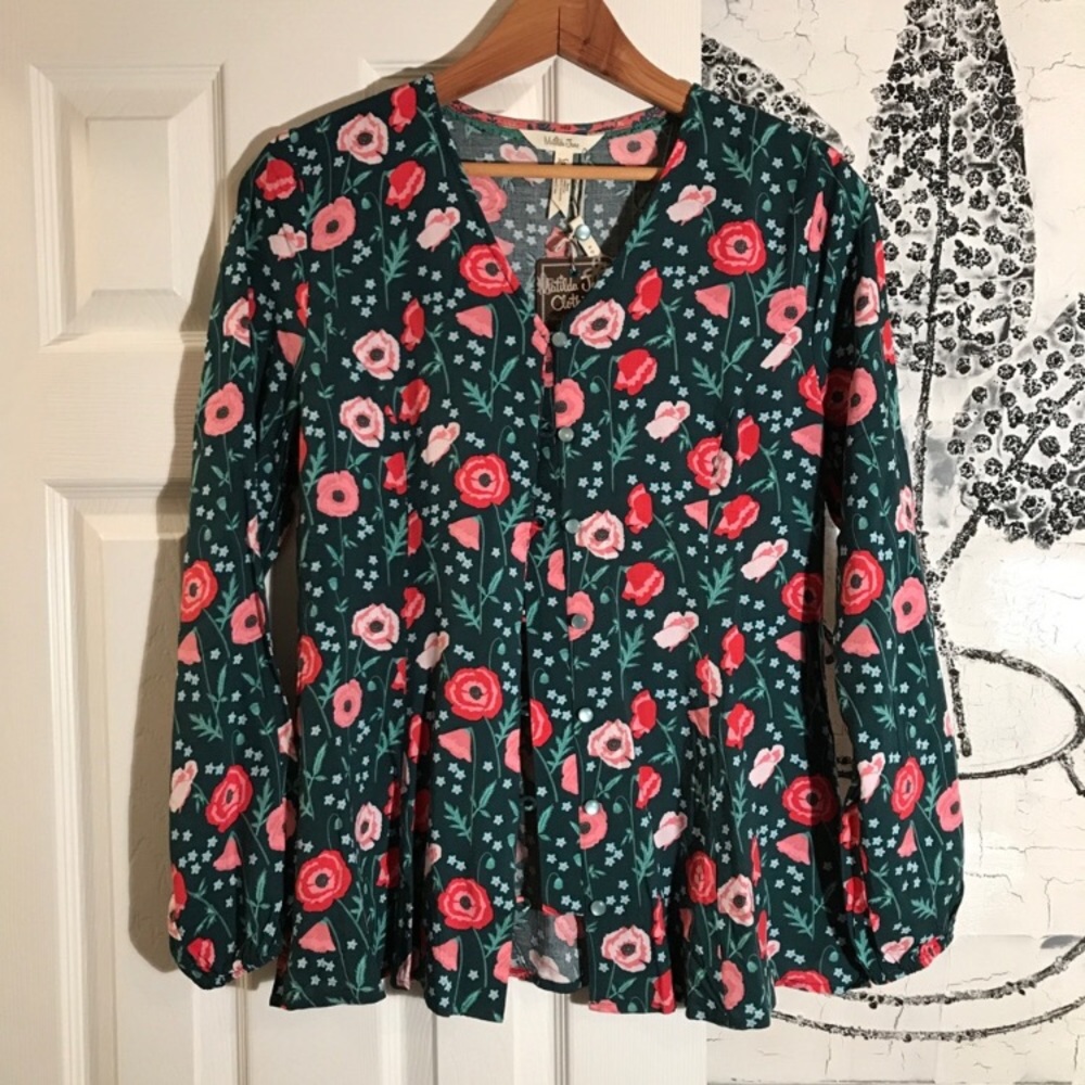 NWT Matilda Jane small medium floral peplum